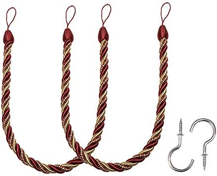 BEL AVENIR Curtain Tiebacks Ropes Tie-Backs, Handmade Holdbacks by BELAVENIR