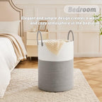 Artfeel Laundry Basket, Woven Cotton Rope Laundry Hamper, 60L - Image 4