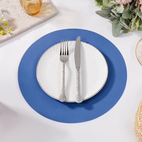 SHACOS 100 pcs Round Paper Placemats Disposable 13 inch Colored Paper - Image 6
