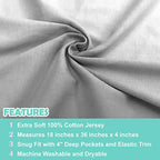 American Baby Company 100% Natural Cotton Fitted Cradle/Bassinet Sheet 36" x 18" - Image 3