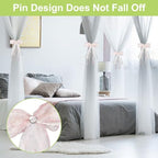 4Pcs Bow Curtain Tiebacks, Elegant Bow Butterfly Curtain Tiebacks - Image 6