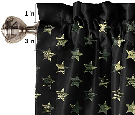 Vandarllin Valance Curtains for Kitchen Window, Rustic Green Camo Military - Image 5