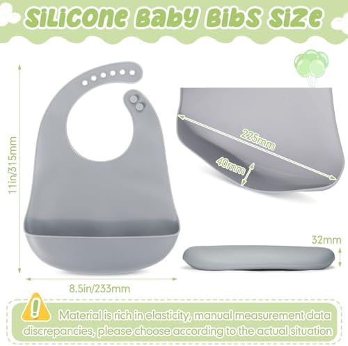 Mepase Silicone Bibs for Baby Waterproof Silicone Bib - Image 2