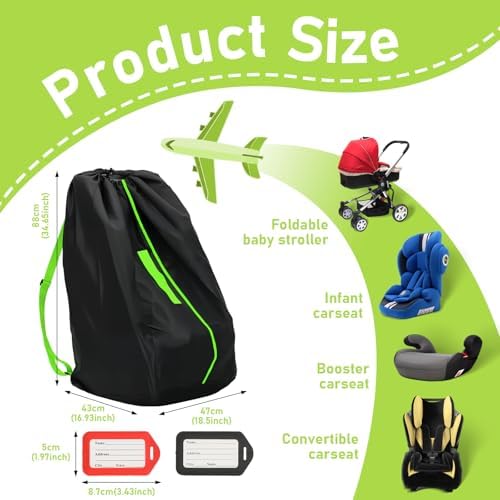 Car Seat Bags For Airplane Travel, Gate Check Bag, Durable Travel Bag - Image 2