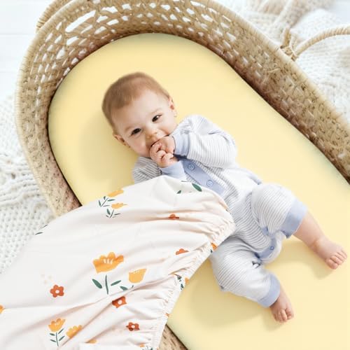 3 Pack Stretchy Bassinet Sheets 20" x 35" Compatible - Image 6