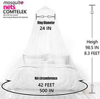 Comtelek Bed Canopy with Lights, Mosquito Net Bed Canopy - Image 5
