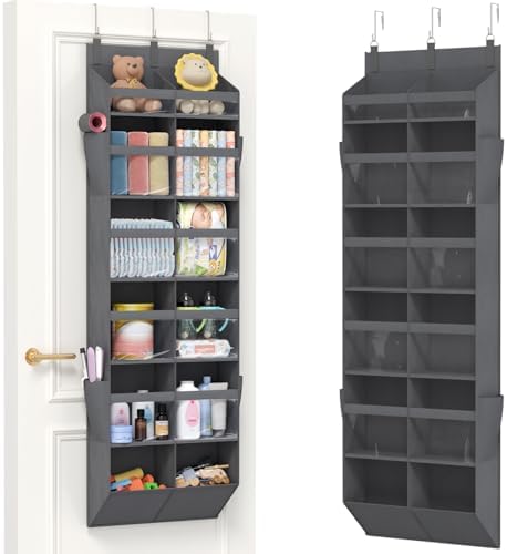 Lifewit 1 Pack Over the Door Organizer 12 Section Hanging Storage Dark Gray by Lifewit