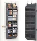 Lifewit 1 Pack Over the Door Organizer 12 Section Hanging Storage Dark Gray by Lifewit