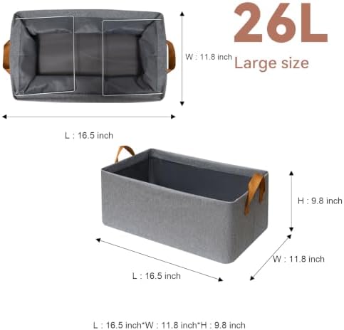 SNWDN 6 Pack Closet Cloth Storage Bins - Image 2