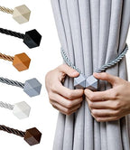 NazTur Magnetic Curtain Tiebacks, Curtain Ties, No-Drill Holdbacks by NazTur