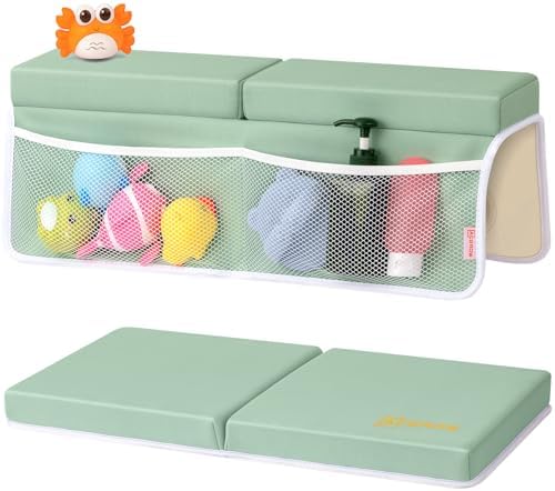 Bath Kneeler and Elbow Rest Pad Set, 1.5” Thick Bathtub Kneeling Mat by MeloDirect
