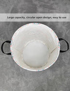 QUEENLALA Foldable Waterproof Round Fabric Laundry Basket Home - Image 5