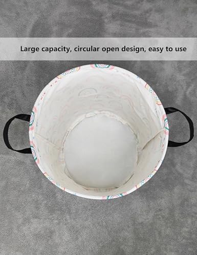 QUEENLALA Foldable Waterproof Round Fabric Laundry Basket Home - Image 5