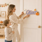 Custom Wooden Name Sign, Personalized Halloween Kids Room Door & Wall Decor - Image 4