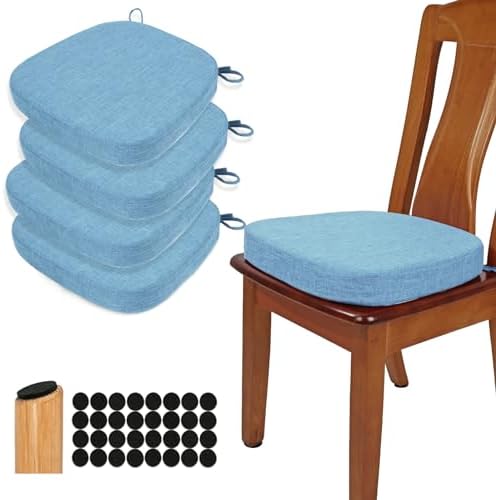BUYUE Thickened 2.5" Dining Chair Cushions Set of 4, U-Shape High Density Foam by BUYUE
