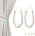 Hion 2 Pcs Boho Curtain Tiebacks, Wood Beads Curtain Holdbacks, Outdoor by Hion