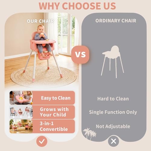 3-in-1 High Chair for Babies and Toddlers, Infant to Toddler Seating&Dining - Image 2