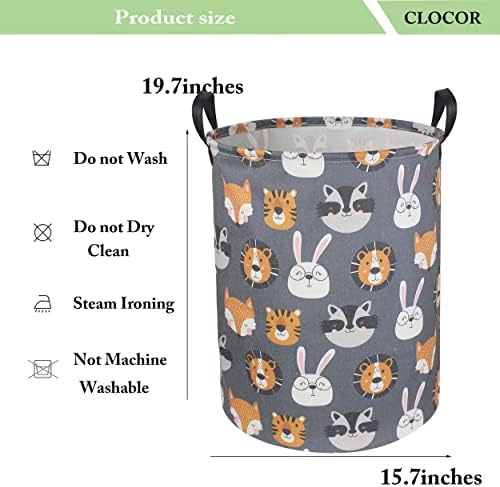CLOCOR Kids Laundry Basket, Collapsible Fabric Storage Container, Gift Basket - Image 6