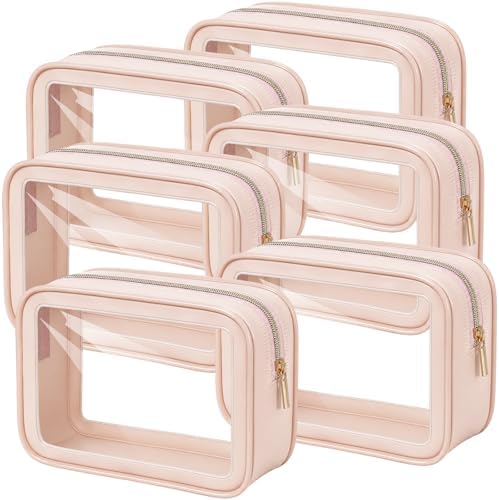 Hsei 6 Pcs Clear Makeup Bags Diaper Bag Organizer Travel Toiletry Bags by Hsei