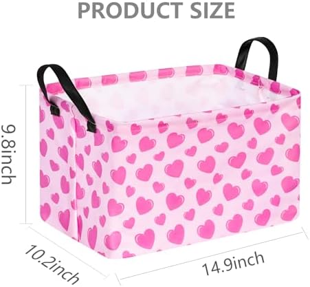 Valentine's Day Storage Basket Baby Hamper Collapsible Organizer Bin Gifts - Image 2