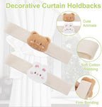 Cute Cartoon Animal Curtain Tiebacks 4Pcs Drape Rope Holdbacks - Image 4