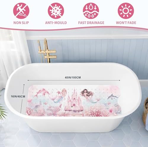 XIYUNTE Bath Mat for Tub Non Slip Bathtub Mat Non Slip 40x16 Baby Bath Mat - Image 3