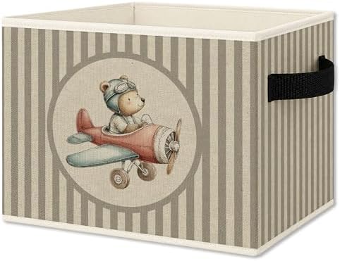 Bear Airplane Nursery Foldable Storage Bins Box by Unknown