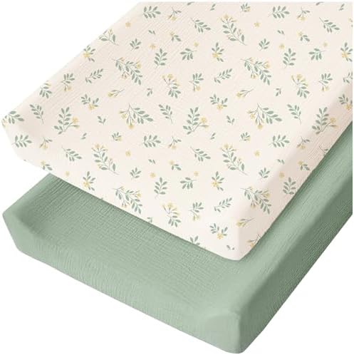 Konssy 2 Pack Muslin Changing Pad Covers by Konssy