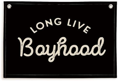 Lacama Long Live Boyhood Boys Room Decor, Boy Nursery Decor, Canvas Banner Wall by Lacama