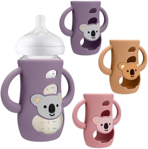 BUSOHA 3 Pack Silicone Sleeves for Avent Baby Bottles by BUSOHA