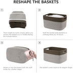 4 Pack Storage Baskets for Organizing, Woven Baskets for Shelves - Image 6