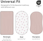 Muslin Bassinet Sheets 2 Pack, Universal Cotton Fitted Baby Mattress Sheet - Image 4