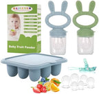 Baby Breastmilk Popsicle Molds & Babies Fruit Feeder, Infant Food Freezer Tray by WAJIAYON