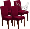 Genina Waterproof Dining Chair Covers Set of 4 Parsons Chair Slipcovers by Genina