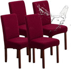 Genina Waterproof Dining Chair Covers Set of 4 Parsons Chair Slipcovers by Genina