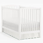 Lush Decor Coastal Chic Scalloped Edge Baby Crib Skirt Single 28" W x 52" L + - Image 3