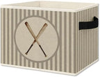Vintage Baseball Boy Storage Bins Box by Unknown