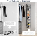Whitmor Hanging Shoe Organizer, 8 Shelves-Hanging Closet Organizer, Hanging - Image 7