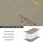 Easy-Going Waterproof Cushion Covers Set, Quilted Stretch 2-Piece Sofa Seat - Image 4