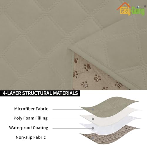 Easy-Going Waterproof Cushion Covers Set, Quilted Stretch 2-Piece Sofa Seat - Image 4