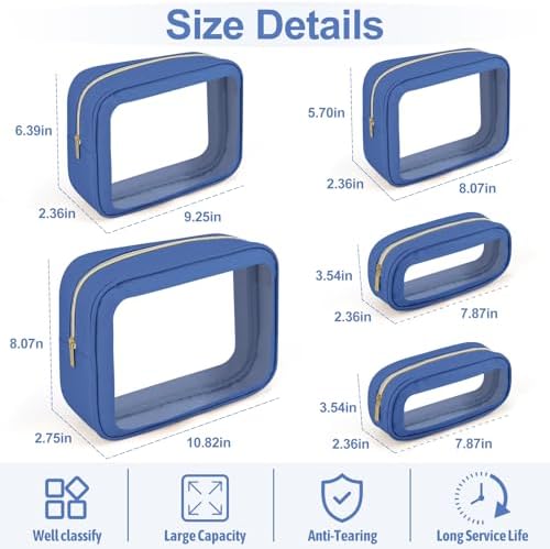 YOPCDJ 5PCS Diaper Bag Organizer Pouch, Cosmetic Bag Set, TSA Approved Toiletry - Image 2
