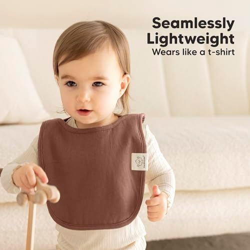 KeaBabies 8-Pack Bibs for Baby Girls, Boys Pullover Baby Bibs 6-36M - Image 5