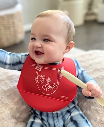 Modern Twist Bucket-Bib 100% Food-Grade Silicone, Waterproof and Reusable - Image 4