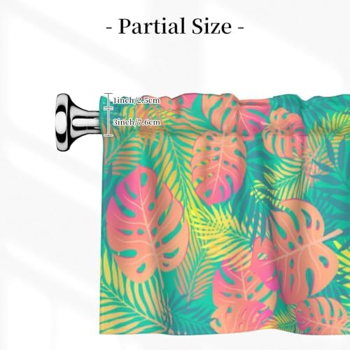Tropical Leaf Kitchen Window Valance 54x18 Inch - Image 3