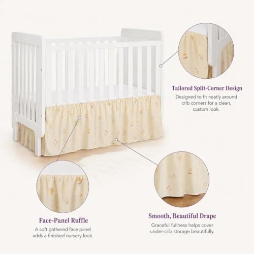 Crib Skirt with Platform, Ruffled Wave Design Baby Bed Skirt - Image 4