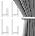 MaxMona Adhesive Curtain Holdbacks, 4 Pack No-Drill 304 Stainless Steel Tiebacks by ForaBetterLiving
