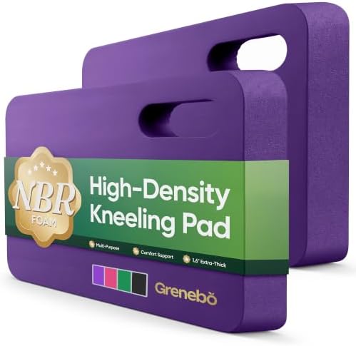 Grenebo 2-Pack Kneeling Pads, Extra Thick NBR, 17.3 x 11 x 1.6 in by Grenebo