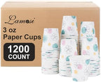 Lamosi 1200 Pack 3 oz Bathroom Cups, Small Disposable Paper Mouthwash Cups by BuyNow