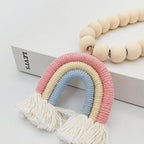 2 Pieces Wooden Beaded Curtain Tiebacks, Tassel Curtain Buckles Magnetic - Image 4