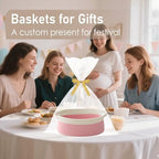 JMvicyroam Small Woven Basket, Empty Gift Basket - Image 4